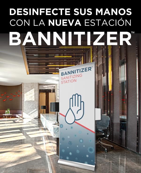 Definfecte sus manos con la nueva estación BANNITIZER