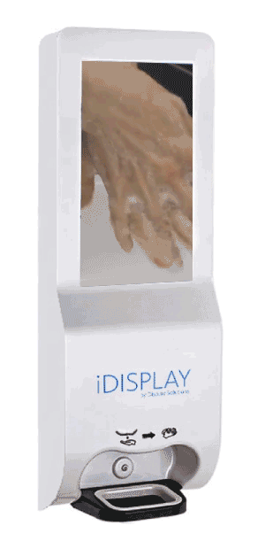 Estación digital para desinfectar manos