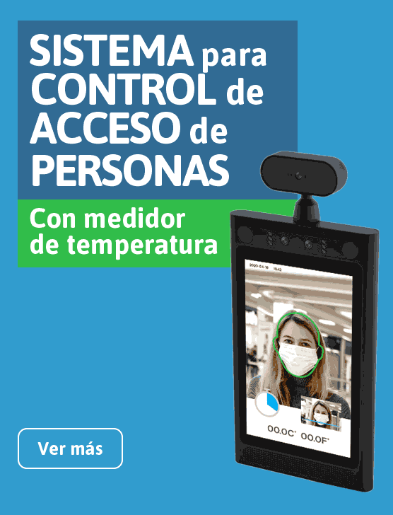 Sistema para Control de Acceso de Personas, con medidor de temperatura, iDISPLAY by Display Solutions